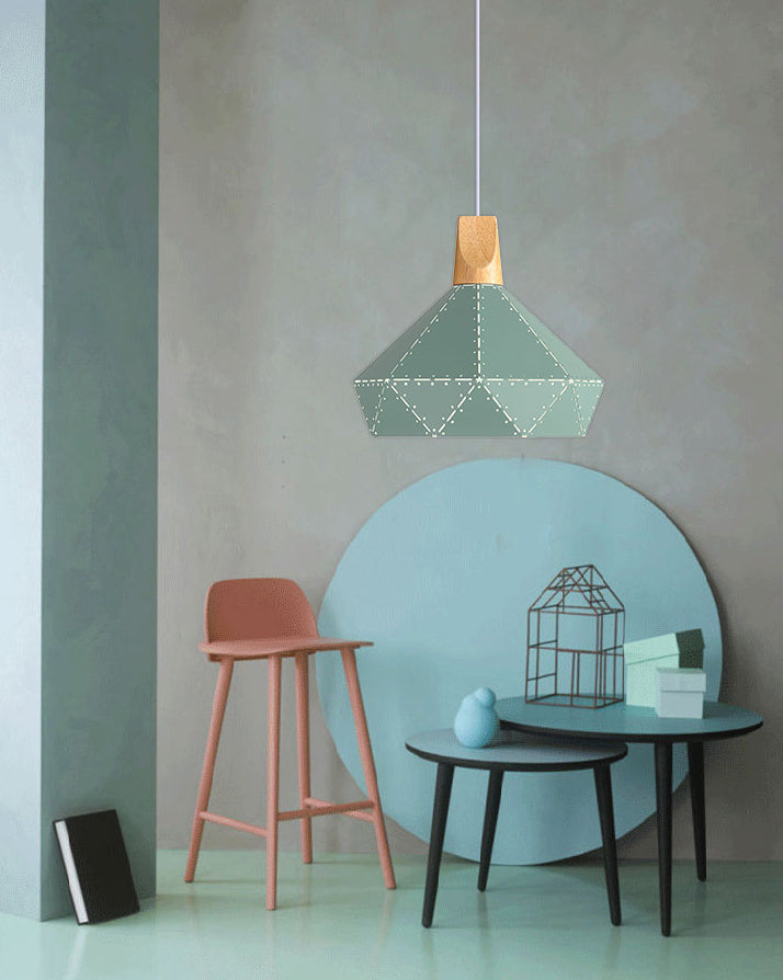 Metall Diamond Hanging Lamp Kit Moderner Stil Down Lighting Anhänger für Esszimmer