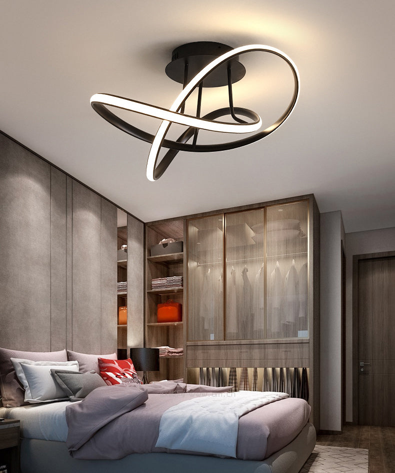 Acrilico a spirale vicino all'illuminazione del soffitto Simple Light Light Sequent'anni