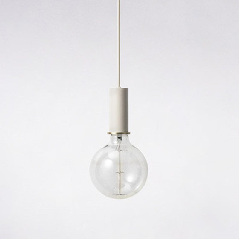 Nordic Macaroon Style Simplicity Hanging Light 1-Light Open Bulb Mini Suspension Lamp for Clothing Store