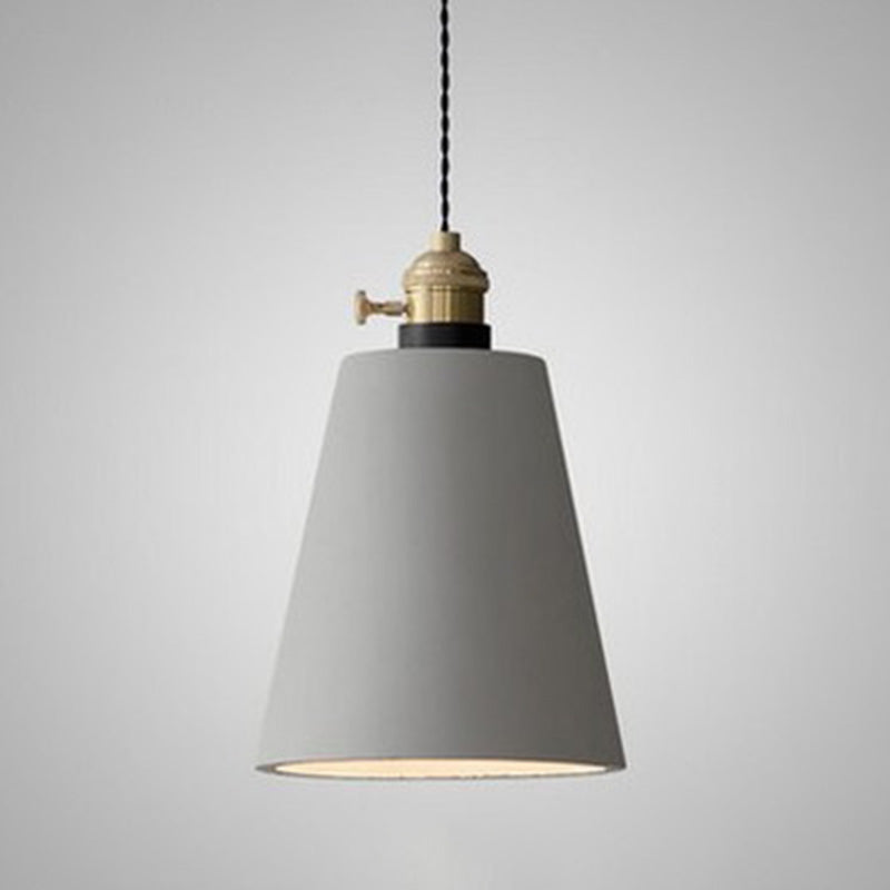 Brass Lamp Holder Cement Hanging Light 1-Light Nordic Simplicity Style Creative Lighting Pendant for Bedroom