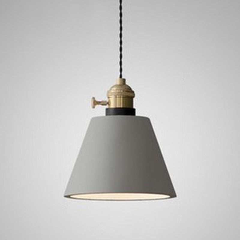Brass Lamp Holder Cement Hanging Light 1-Light Nordic Simplicity Style Creative Lighting Pendant for Bedroom