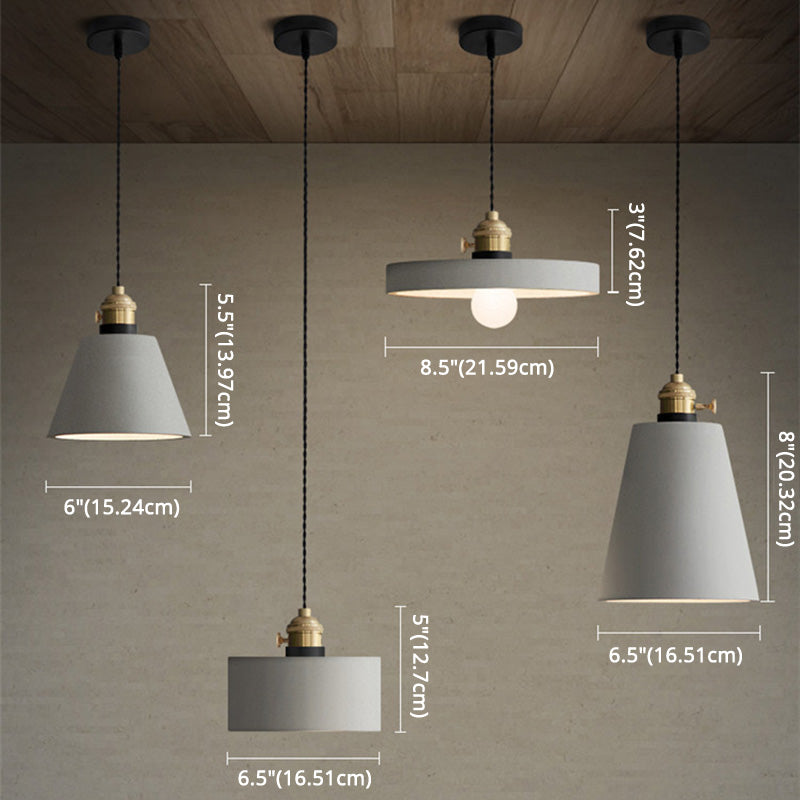 Brass Lamp Holder Cement Hanging Light 1-Light Nordic Simplicity Style Creative Lighting Pendant for Bedroom