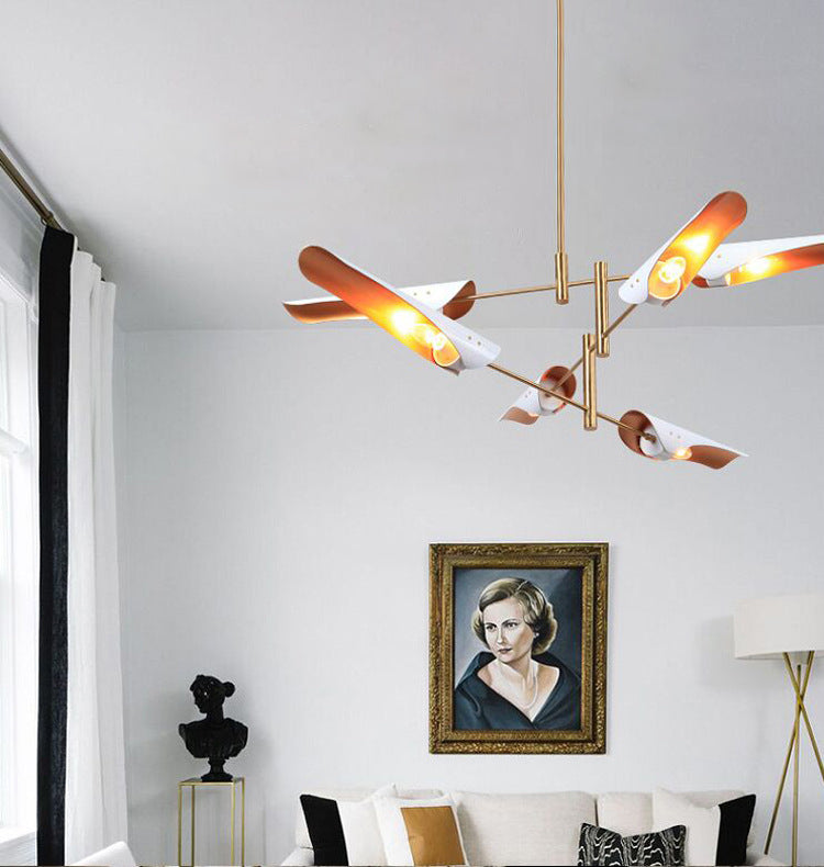 Shaded Living Room Ceiling Pendant Light Metal Simplicity Pendant Lighting Fixture