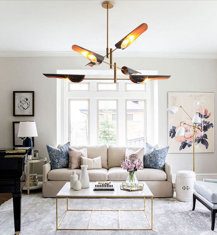 Shaded Living Room Ceiling Pendant Light Metal Simplicity Pendant Lighting Fixture