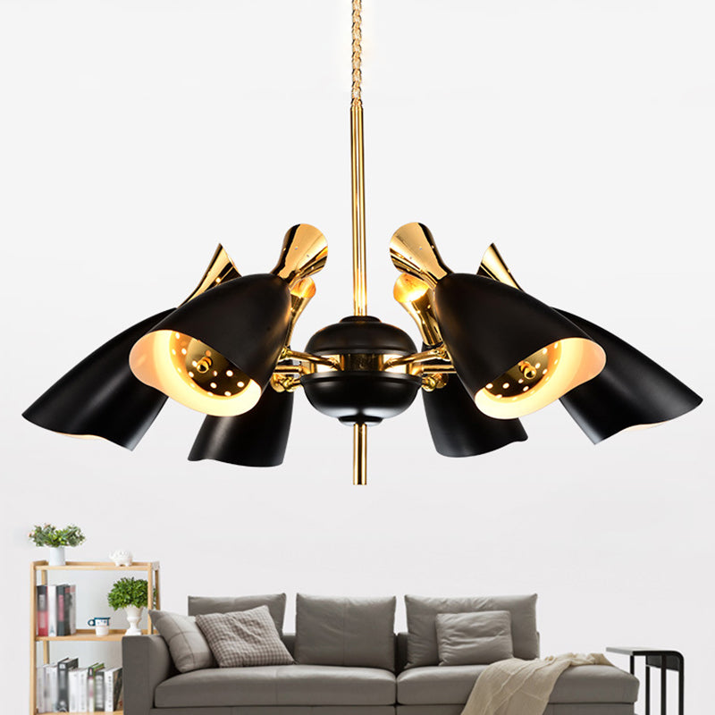 Gearceerde metalen kroonluchter verlichting hedendaagse stijl hanglamp lampje voor woonkamer