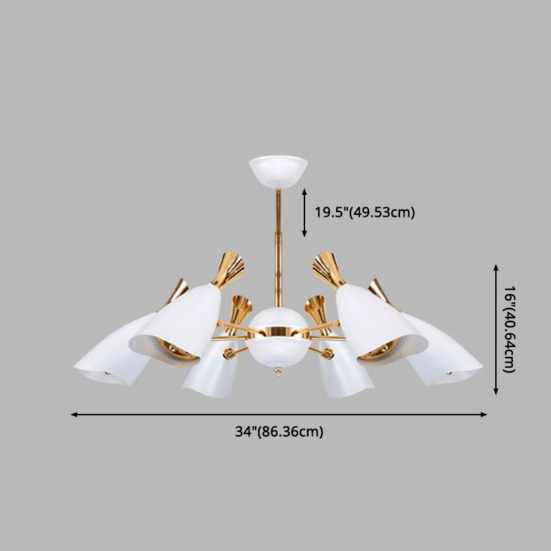 Gearceerde metalen kroonluchter verlichting hedendaagse stijl hanglamp lampje voor woonkamer