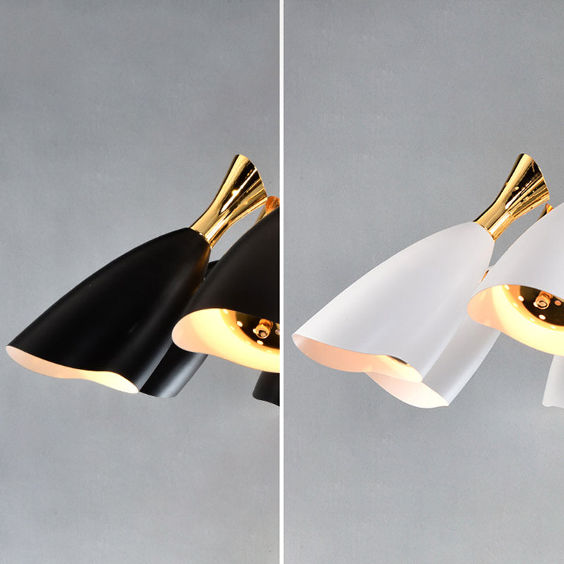 Shaded Metal Chandelier Lighting Contemporary Style Pendant Light Fixture for Living Room