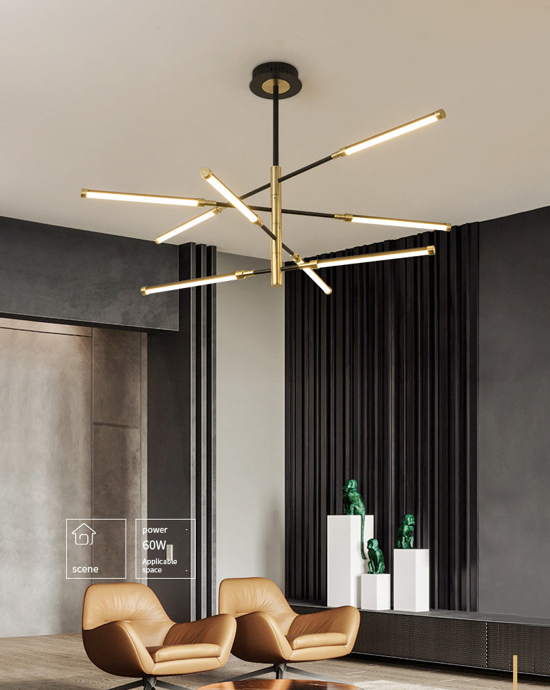 Semplicità lampada lampadina lineare lampada in metallo lampada lampadario a LED