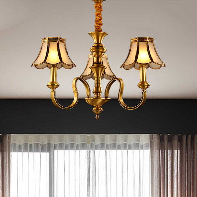 Finitura oro a soffitto radiale sospensione colonialismo metallo 3/5/6 teste soggiorno lampadario a pendente