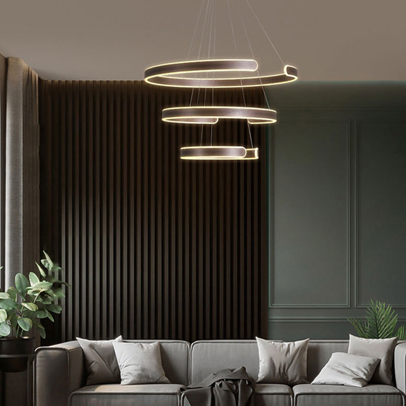 Coffee C landelera en forma de Simplicidad acrílica LED colgante colgante