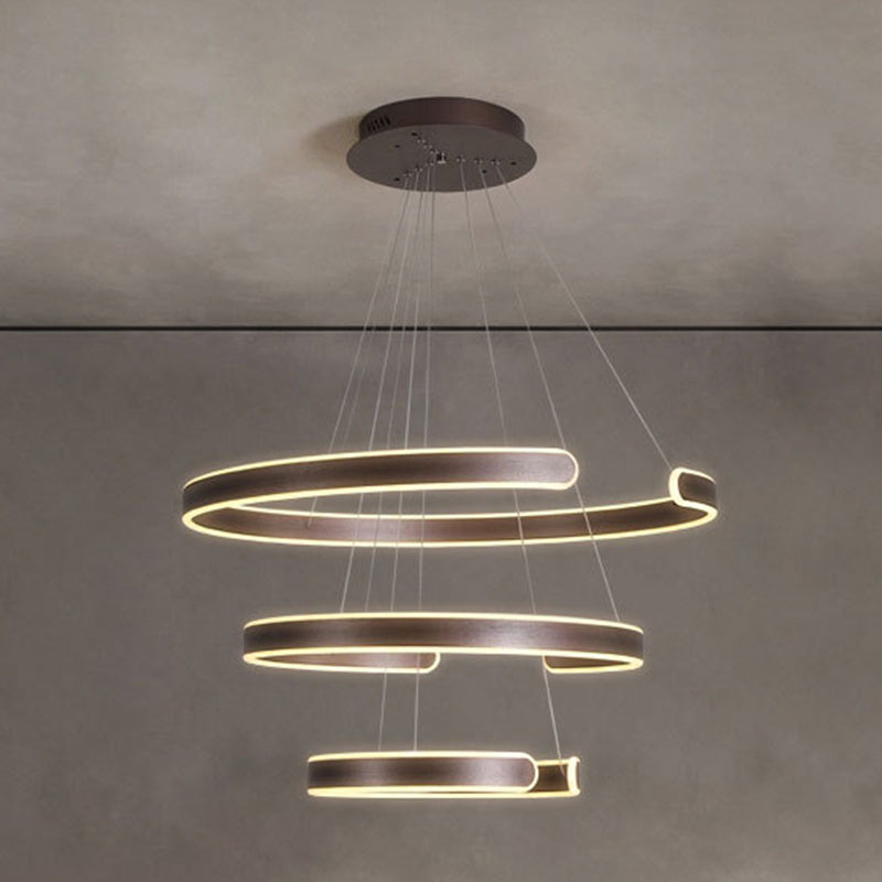 Coffee C landelera en forma de Simplicidad acrílica LED colgante colgante