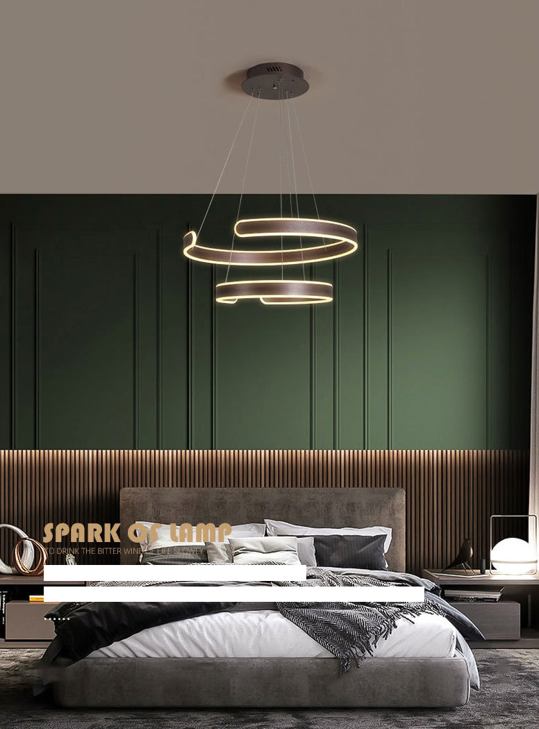 Coffee C landelera en forma de Simplicidad acrílica LED colgante colgante