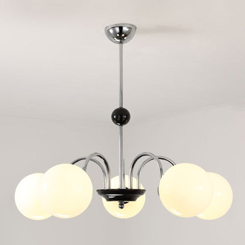 Milk Globe White Globo de estilo moderno Múltiples luces Multi-luz Simplicidad de metal Simplicidad para sala de estar