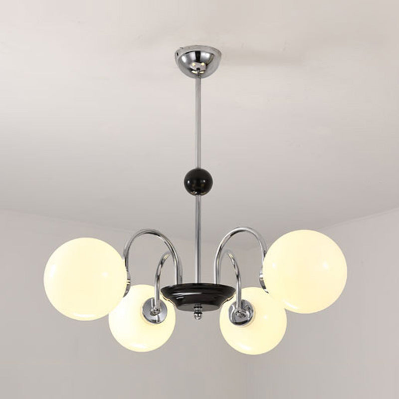 Milk Globe White Globo de estilo moderno Múltiples luces Multi-luz Simplicidad de metal Simplicidad para sala de estar