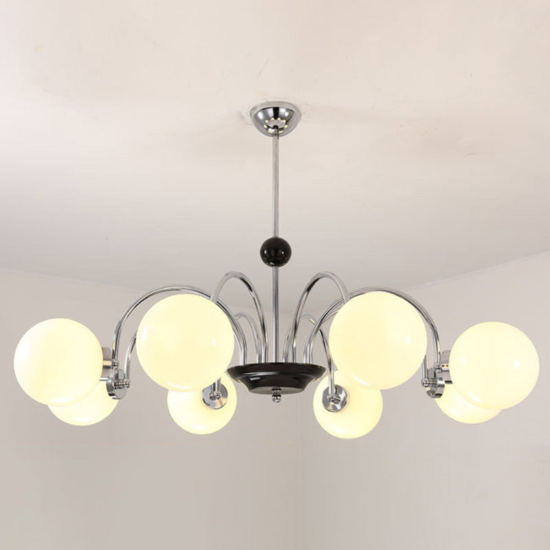 Milk Globe White Globo de estilo moderno Múltiples luces Multi-luz Simplicidad de metal Simplicidad para sala de estar