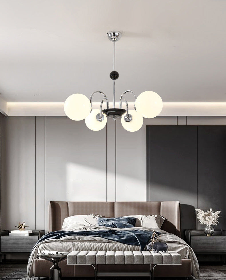Milk Globe White Globo de estilo moderno Múltiples luces Multi-luz Simplicidad de metal Simplicidad para sala de estar