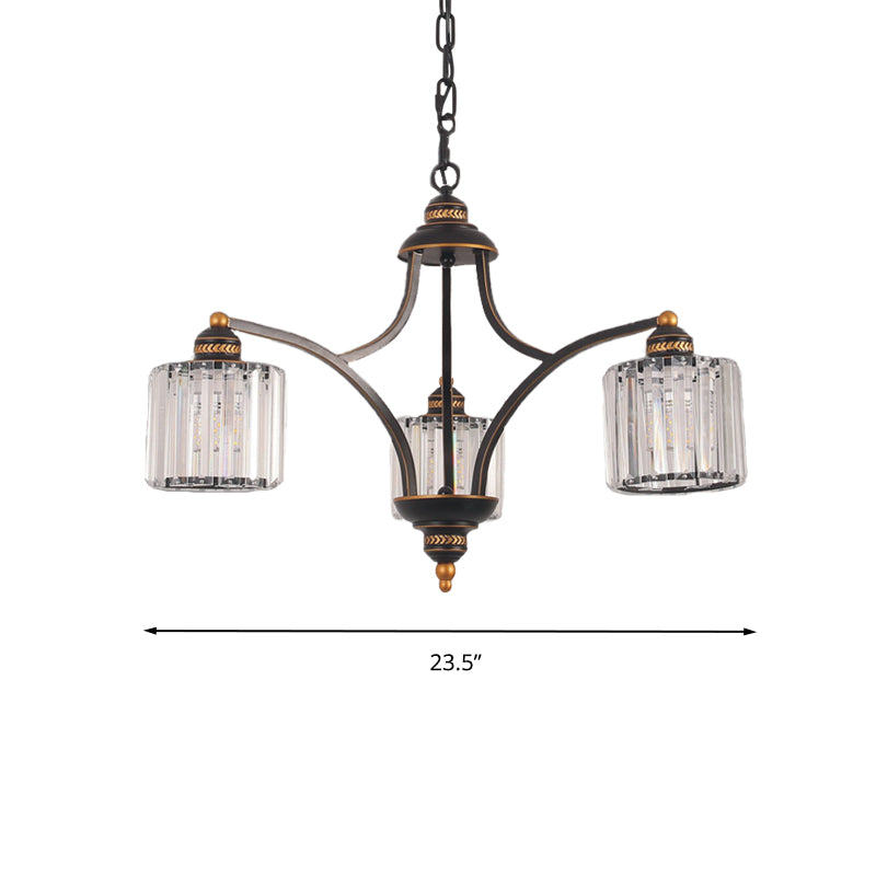 Curva Brazo de la sala de estar Luz Luz tradicional transparente de cristal Tri-sado