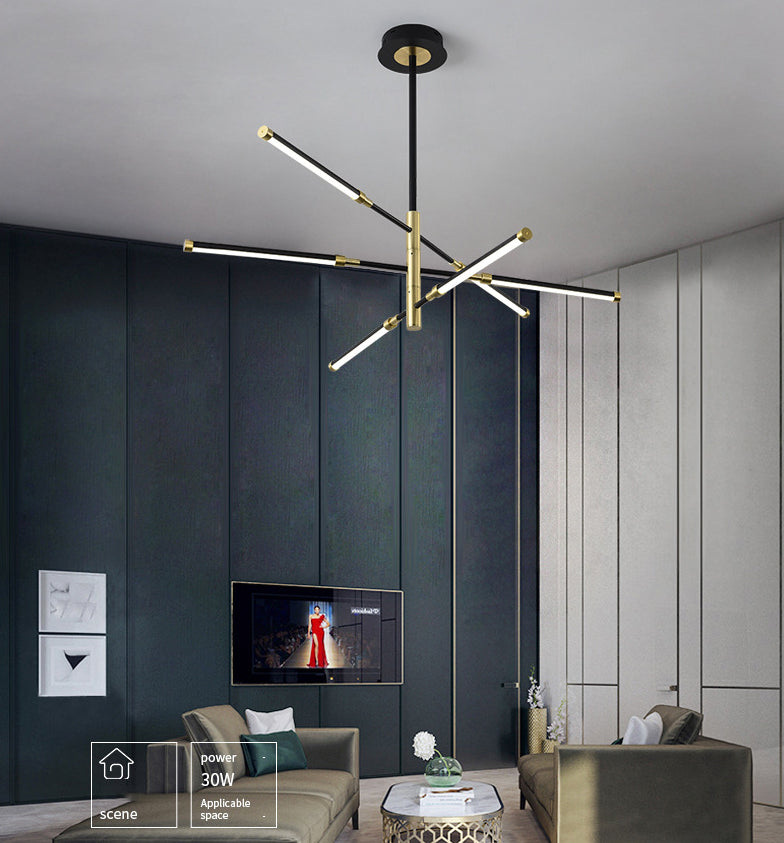 Semplicità lampada lampadina lineare lampada in metallo lampada lampadario a LED