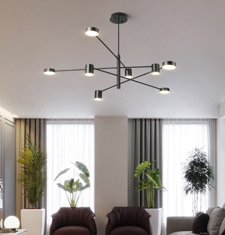 Lampada a sospensione ombreggiata in metallo Stile SEMPLICITÀ LA LADAGGIO PENDANTE LAMO IN NERO