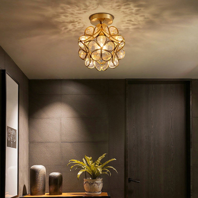 Apparecchi tradizionali a sfioramento a filo a filo con la luce in vetro semifulco di vetro