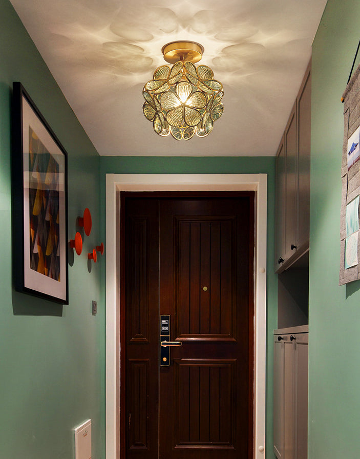 Apparecchi tradizionali a sfioramento a filo a filo con la luce in vetro semifulco di vetro