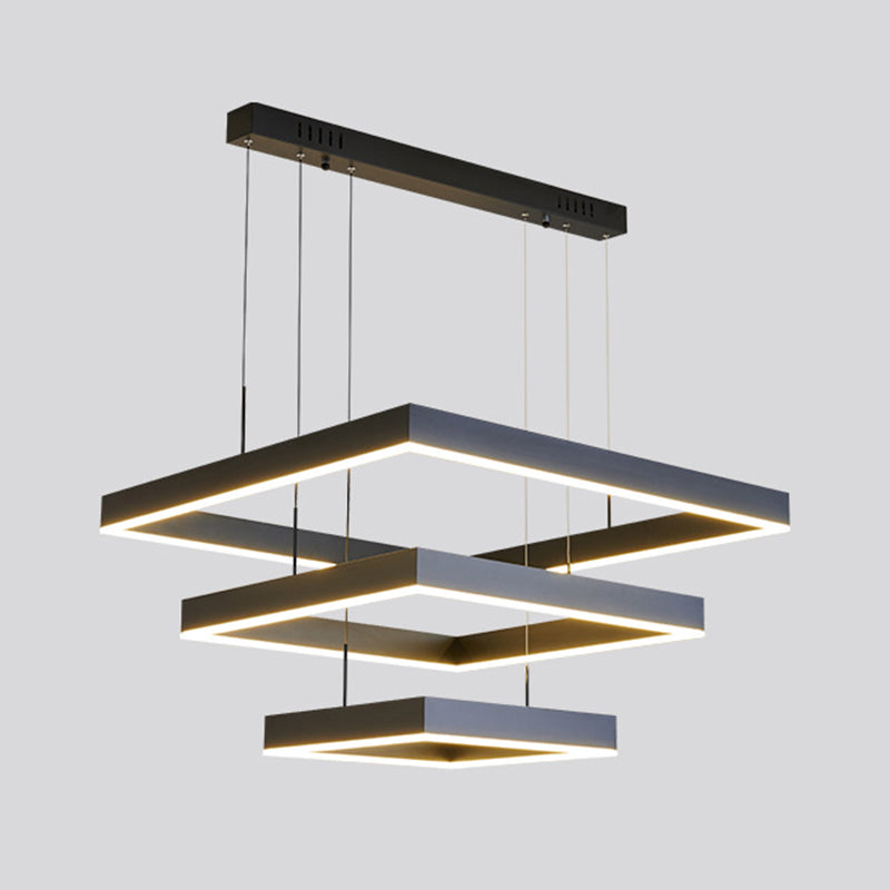 Modern Square Chandelier Light Fixtures Metal Chandelier
