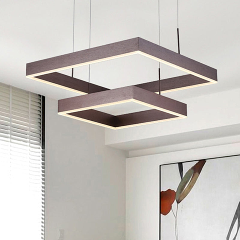 Modern Square Chandelier Light Fixtures Metal Chandelier