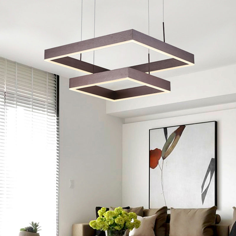 Modern Square Chandelier Light Fixtures Metal Chandelier