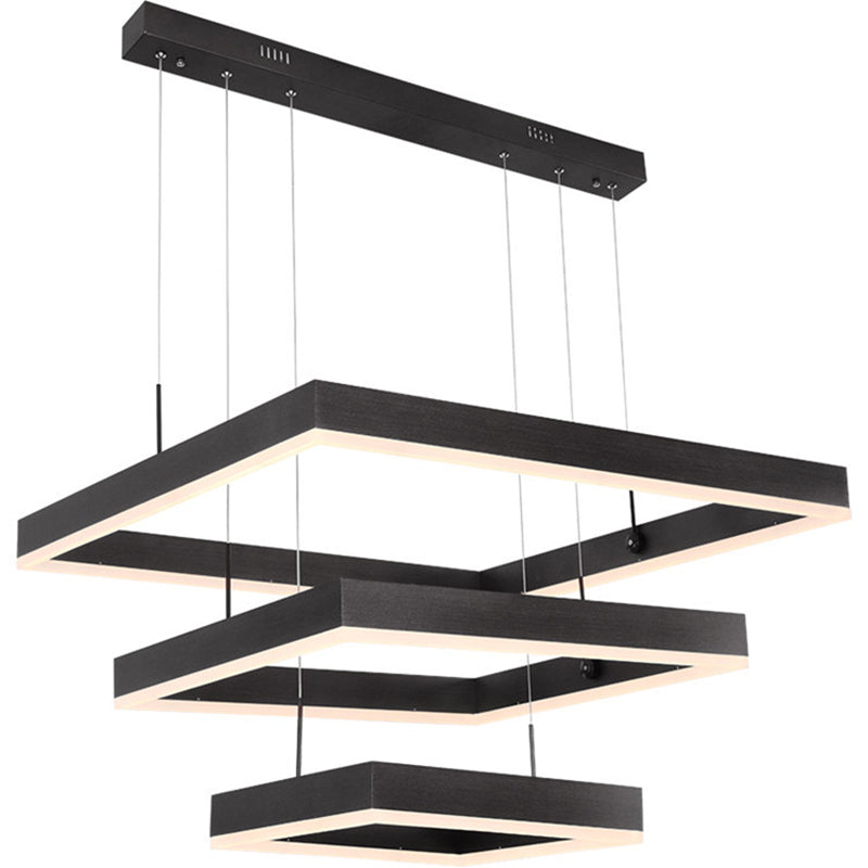 Modern Square Chandelier Light Fixtures Metal Chandelier