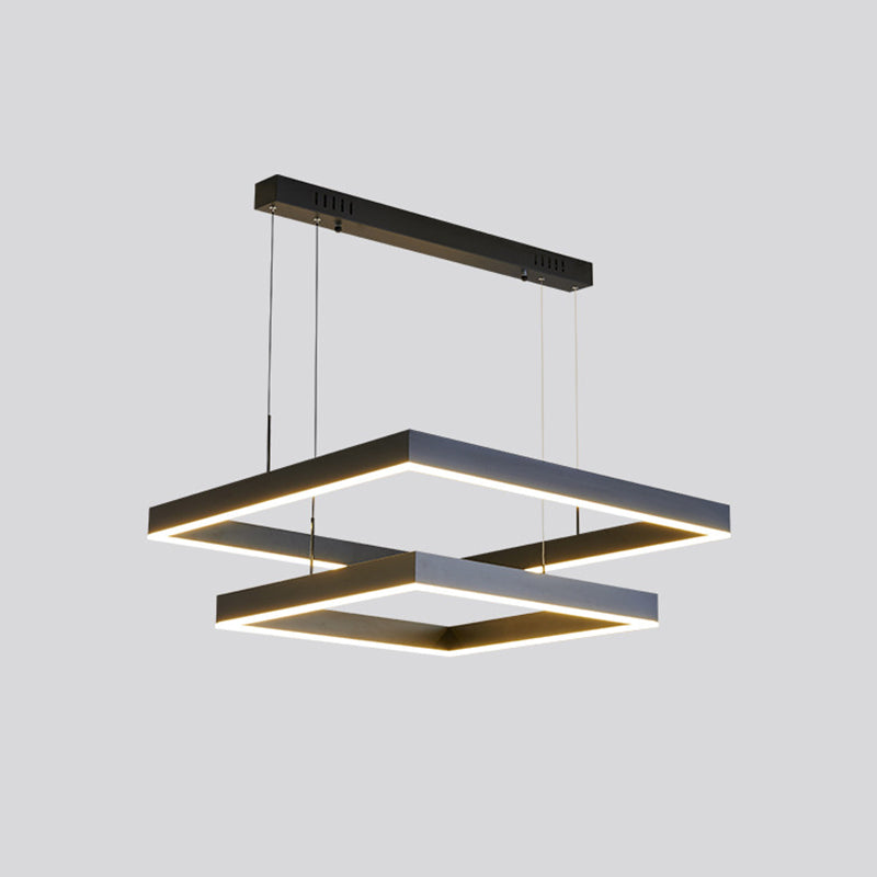 Modern Square Chandelier Light Fixtures Metal Chandelier