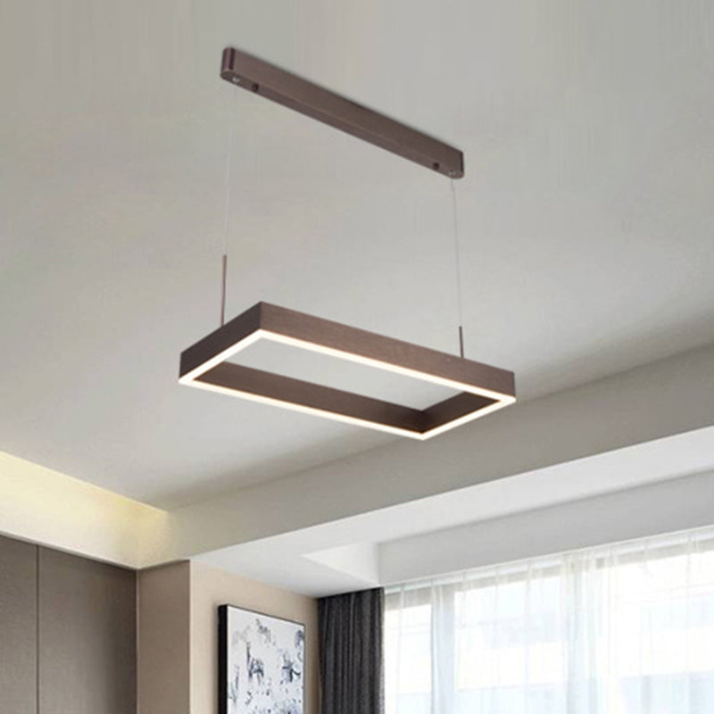Luces colgantes de metal modernos de iluminación colgante cuadrado