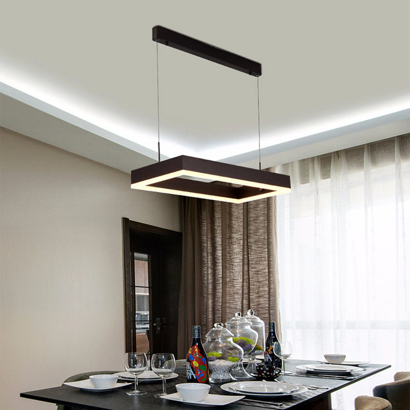 Luces colgantes de metal modernos de iluminación colgante cuadrado