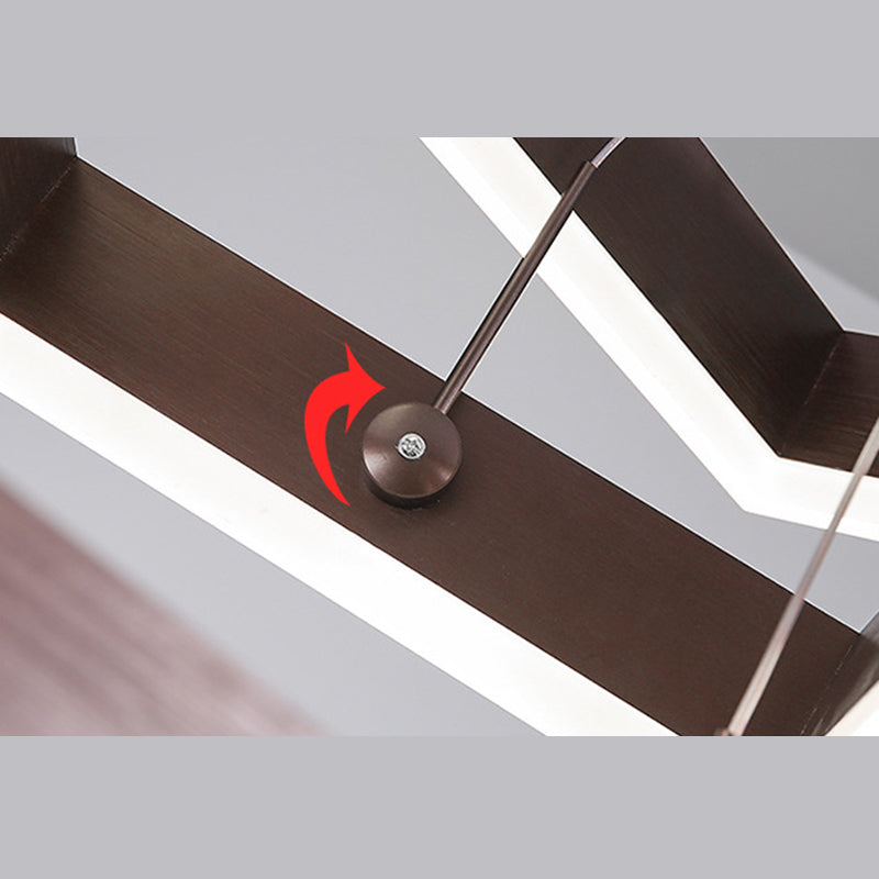 Luz de iluminación colgante cuadrado moderno kit de luz colgante de metal