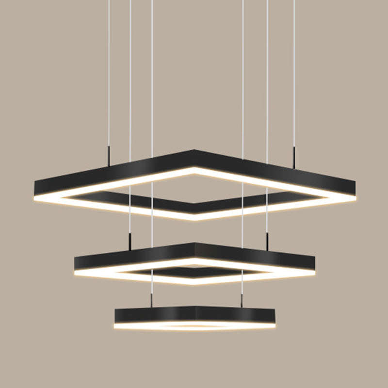 Simplicità Apparecchio di illuminazione a sospensione quadrata ACRILICA APPEGGIAMENTO APPEGGIAMENTO PER IL RISTORANTE