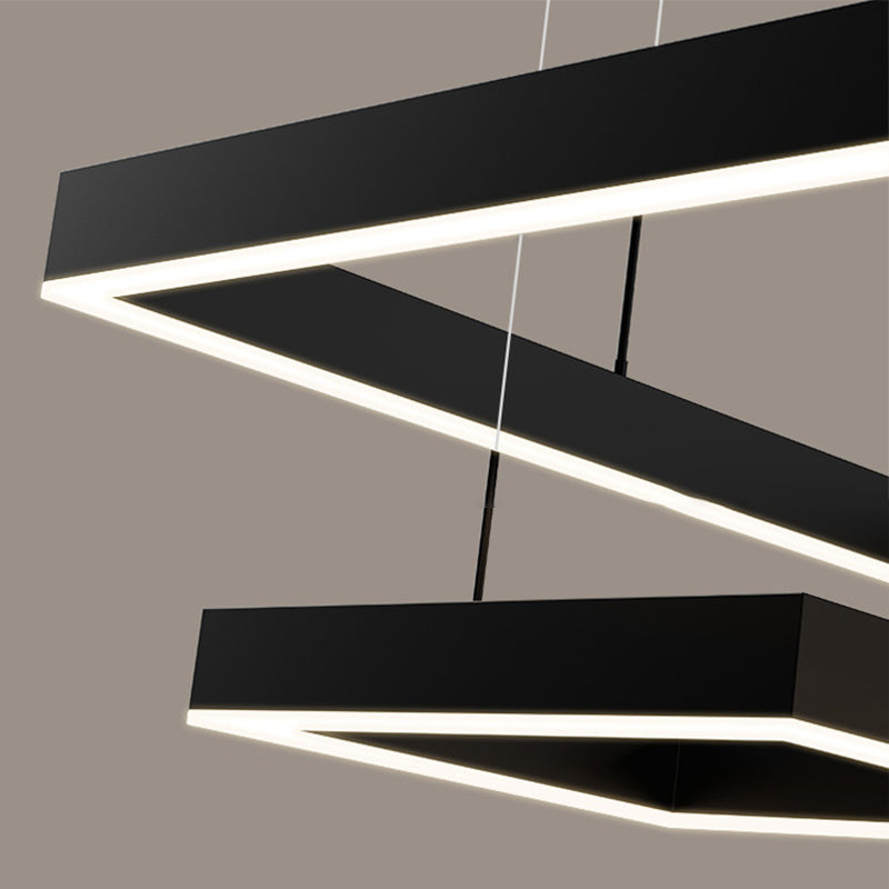 Simplicità Apparecchio di illuminazione a sospensione quadrata ACRILICA APPEGGIAMENTO APPEGGIAMENTO PER IL RISTORANTE