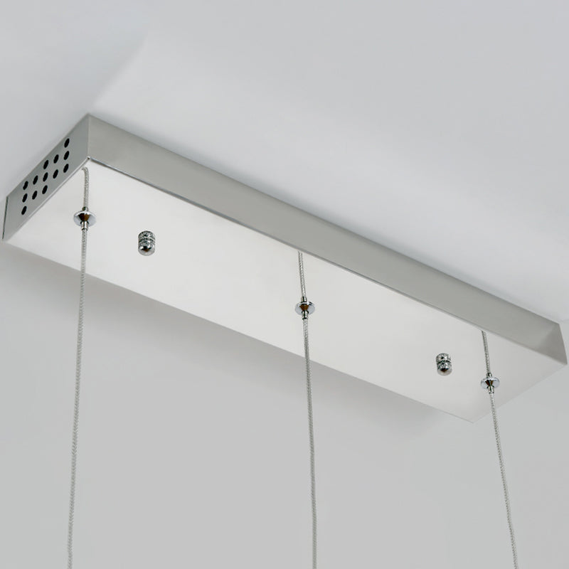 Etched Eiffel Tower Pendant Lamp Creative Minimalist Crystal Chrome Suspension Light