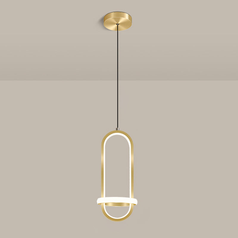 Runde Form LED -Anhängerlampe moderne minimalistische Metallhanglampe für Esstisch