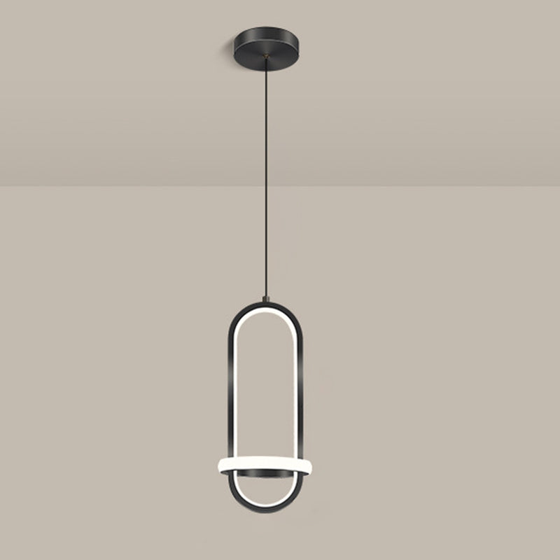 Runde Form LED -Anhängerlampe moderne minimalistische Metallhanglampe für Esstisch