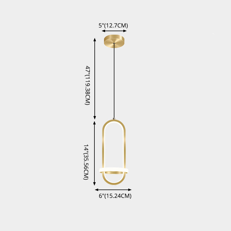 Runde Form LED -Anhängerlampe moderne minimalistische Metallhanglampe für Esstisch