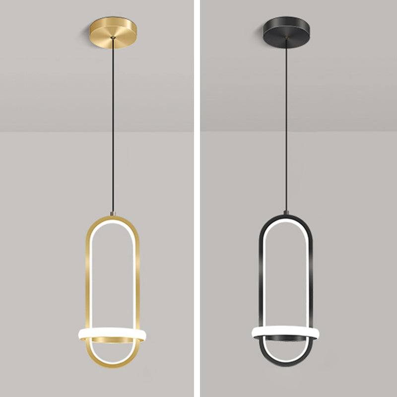 Runde Form LED -Anhängerlampe moderne minimalistische Metallhanglampe für Esstisch