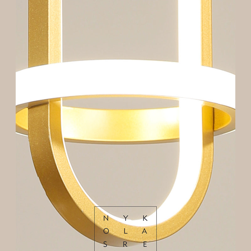 Runde Form LED -Anhängerlampe moderne minimalistische Metallhanglampe für Esstisch