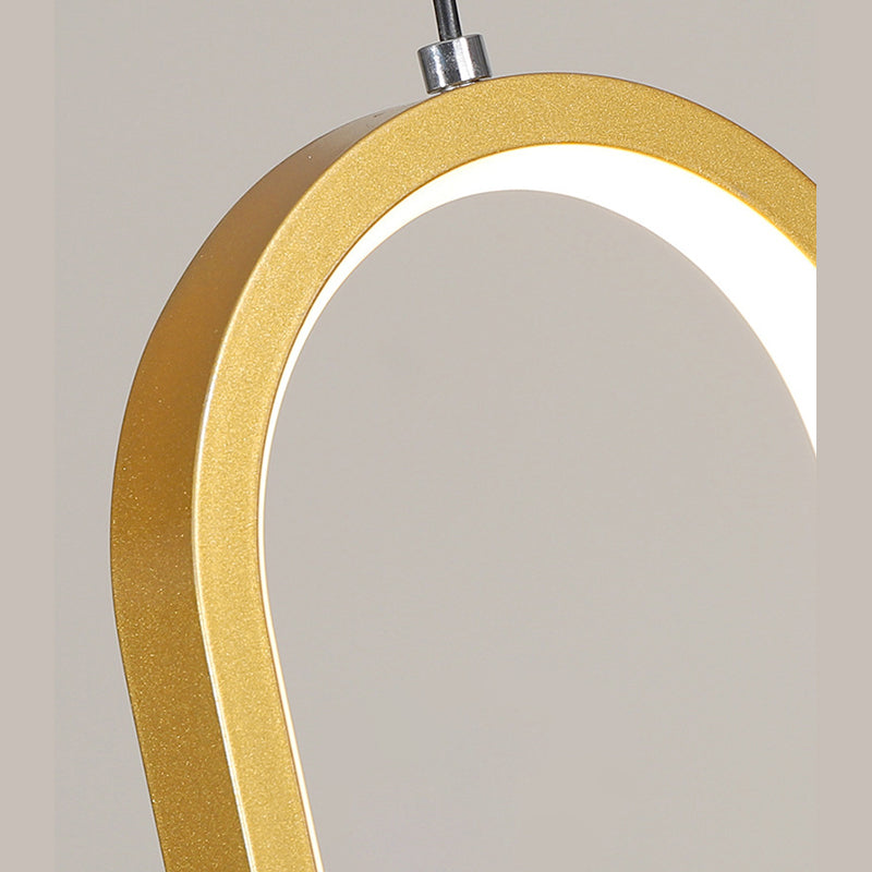 Runde Form LED -Anhängerlampe moderne minimalistische Metallhanglampe für Esstisch