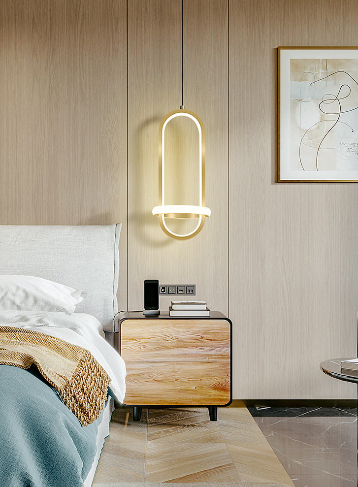 Runde Form LED -Anhängerlampe moderne minimalistische Metallhanglampe für Esstisch