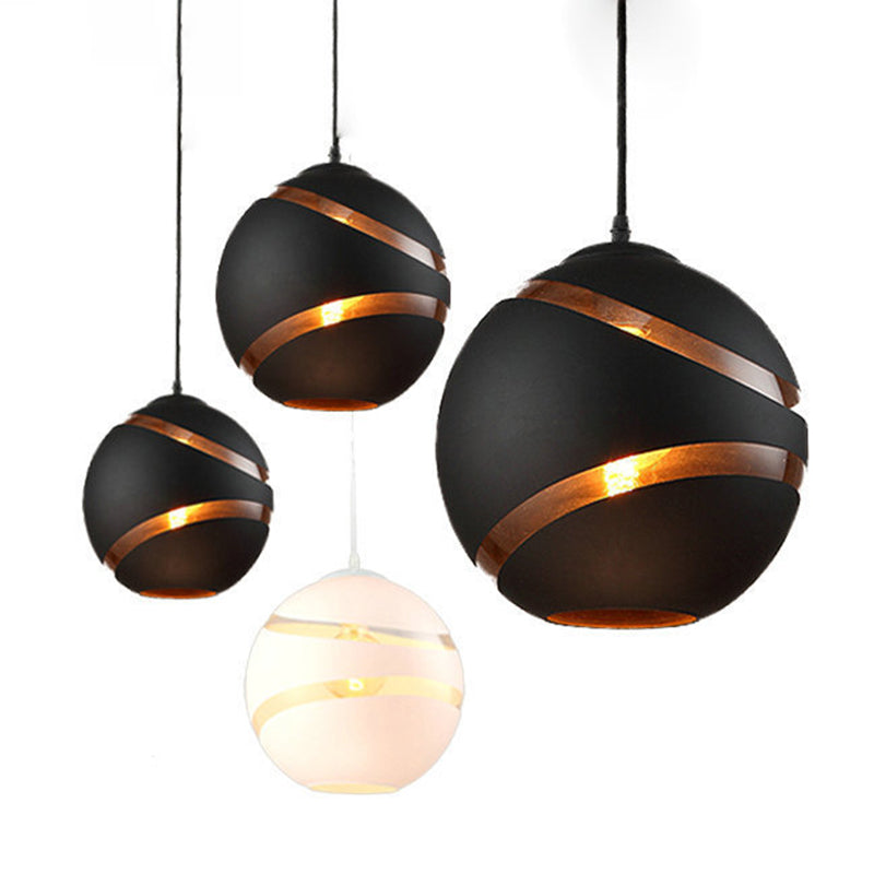 Contemporary Design Globe Hanging Lamp Frosted Glass Shade 1 Light  Pendant Light for Restaurant