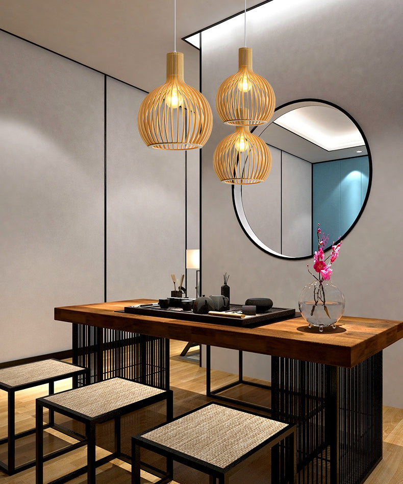 1 plafonnier léger des plafonniers créatifs moderne en bois pour le magasin de vêtements