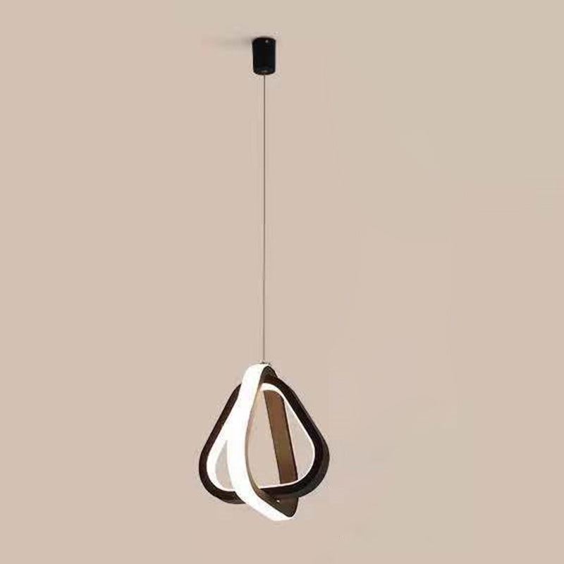 Geometrical Shape LED Pendant Lamp Modern Minimalist Metal Hanging Lamp for Living Room