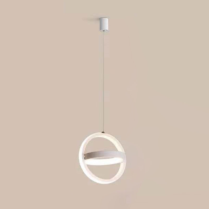 Geometrical Shape LED Pendant Lamp Modern Minimalist Metal Hanging Lamp for Living Room