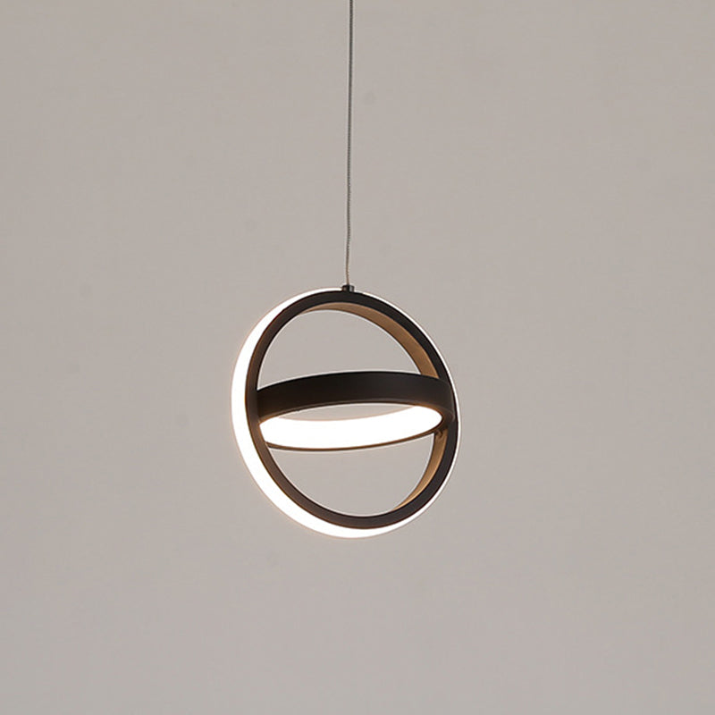 Geometrical Shape LED Pendant Lamp Modern Minimalist Metal Hanging Lamp for Living Room
