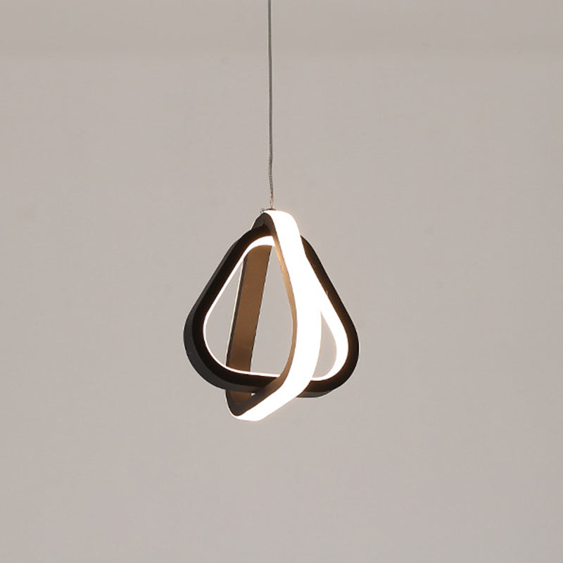 Geometrical Shape LED Pendant Lamp Modern Minimalist Metal Hanging Lamp for Living Room