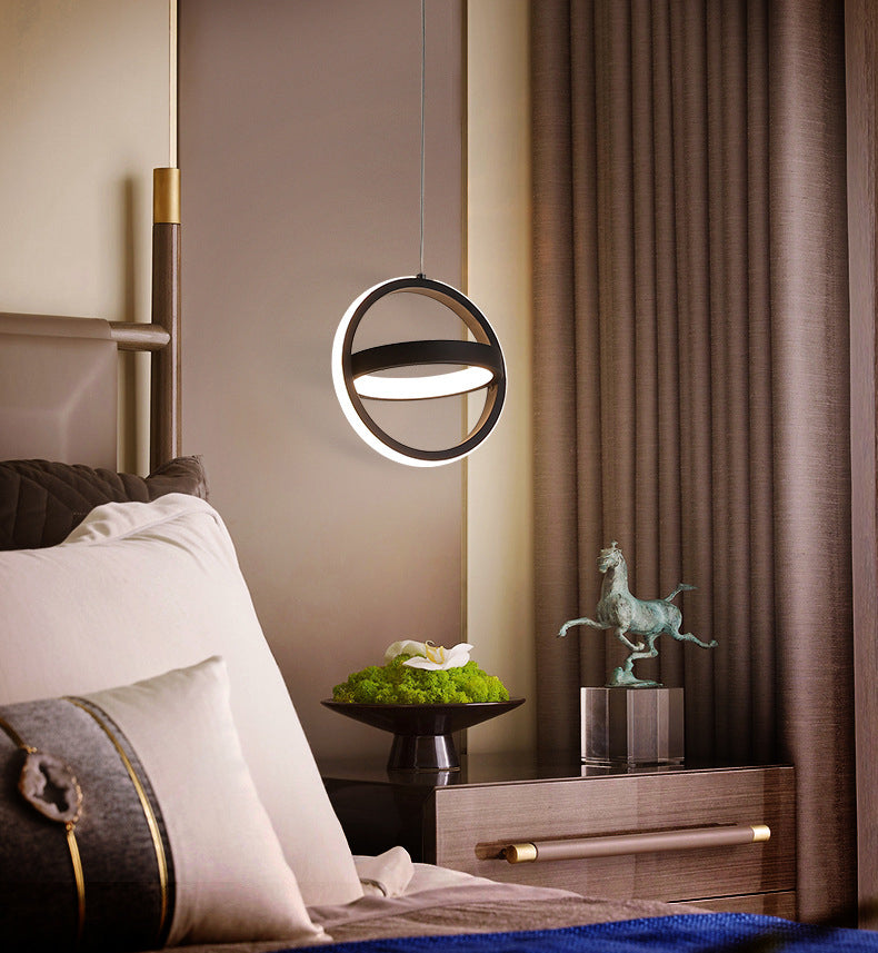 Geometrical Shape LED Pendant Lamp Modern Minimalist Metal Hanging Lamp for Living Room
